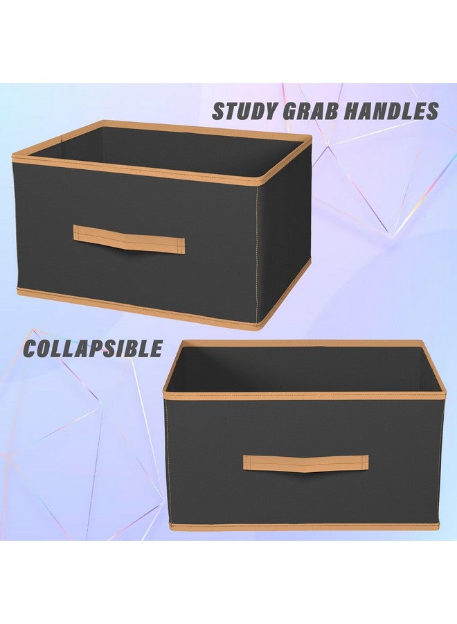 كوبير إندستريز صناديق قابلة للطي من Kuber Industries للتخزين (عبوة من قطعتين) - منظم تخزين متعدد الأغراض للملابس | خزانة الملابس | خزانة الملابس | الألعاب | الكتب | الجوارب - سلة تنظيم الملابس الداخلية بمقبض (أسود) - Image 5