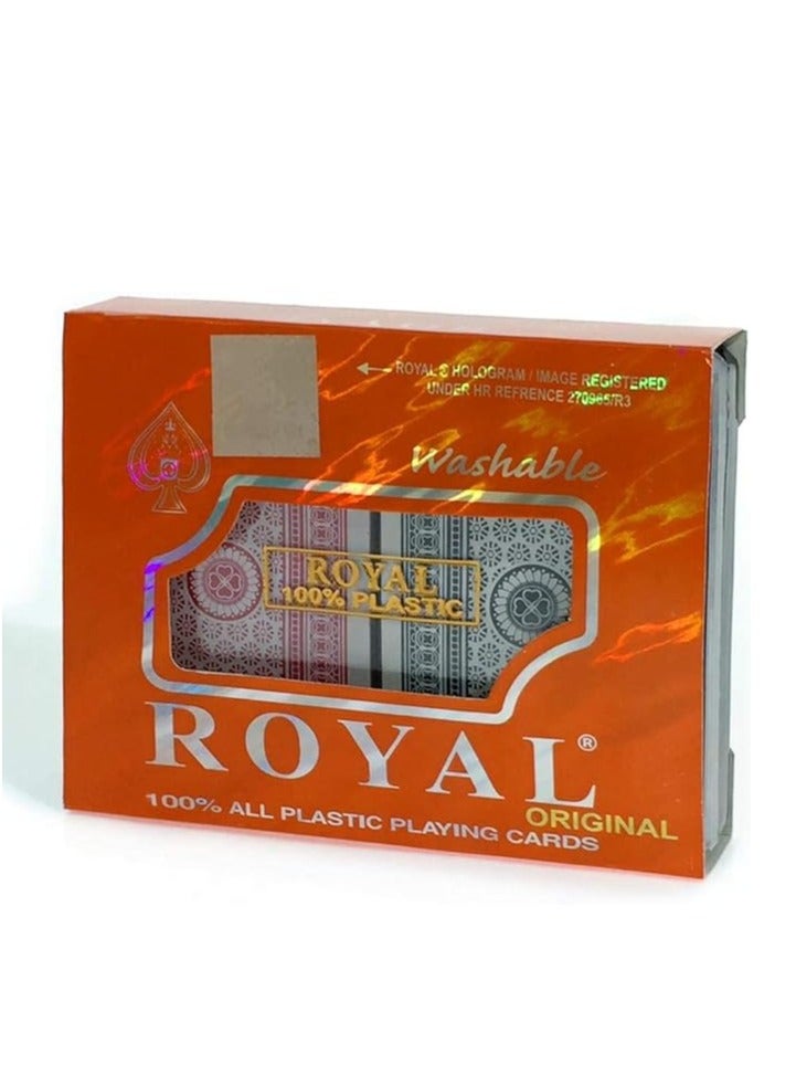 Royal PG005-4 Non- Toxic Washable, All Plastic Playing Cards - Twin Pack - Image 1