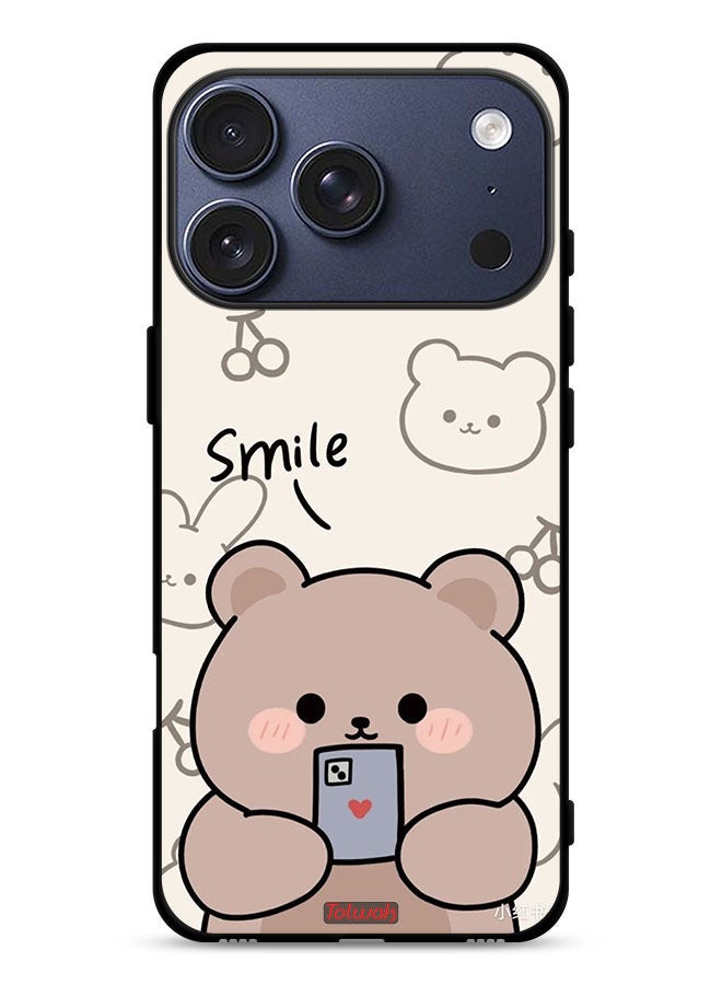 Tolwak Apple iPhone 17 Pro Protective Case Cover Smile Bear Art - Image 1