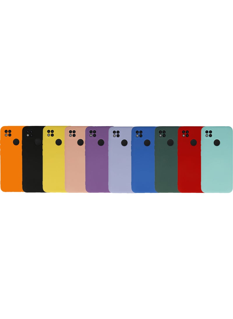 Case World Caseworld Xiaomi Redmi 9c Cover Camera Protected Inside Velvet Launch Silicone Case - Yellow  - Image 5