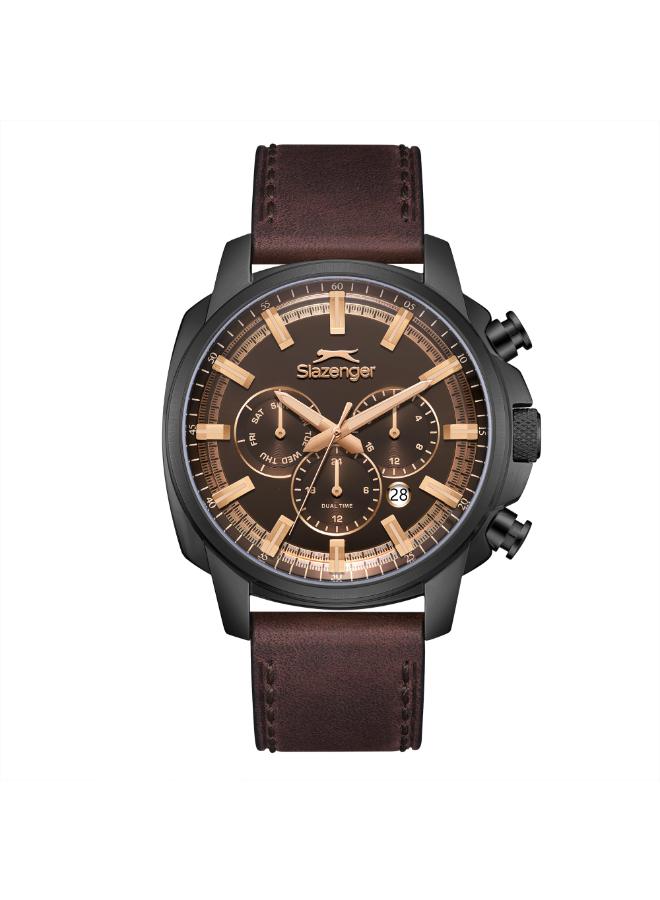 Slazenger Men's Leather Multi Function Watch SL.9.2480.2.04 - 43 mm - Image 1