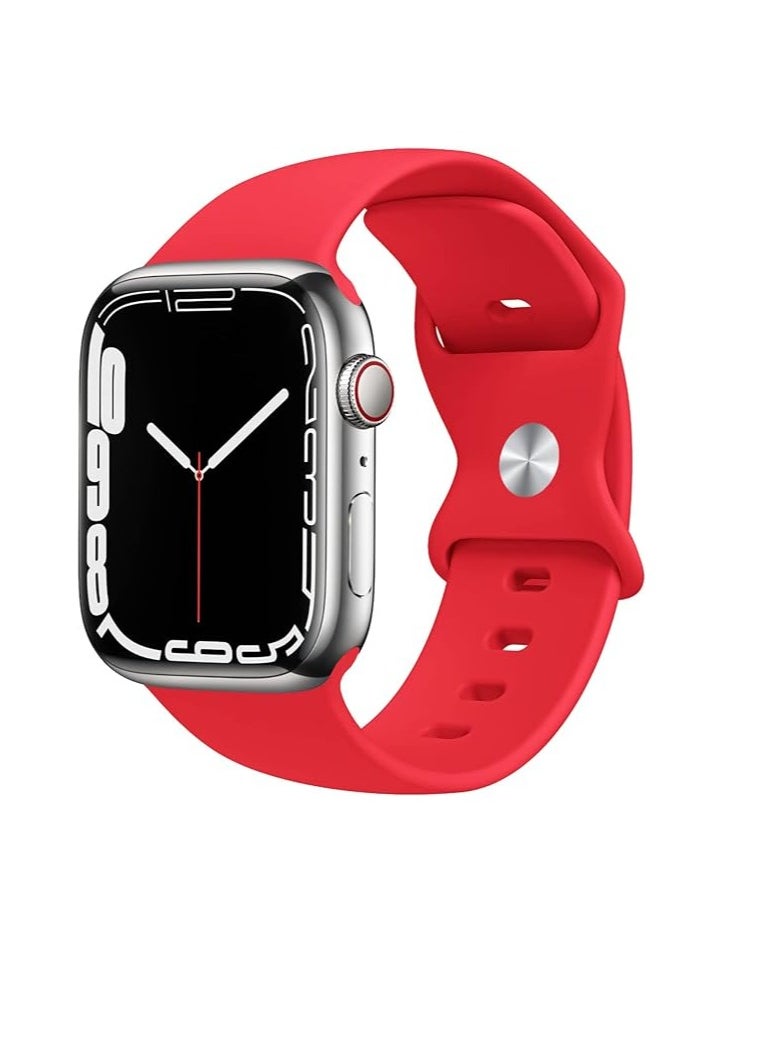 Generic - Strap Silicone Band For Apple Watch 41mm / 38mm / 40mm Series 8/7/6/5/4/3/2/1/SE Replacement Strap Wristband Bracelet Compatible with 38 mm / 40 mm / 41 mm - Image 1