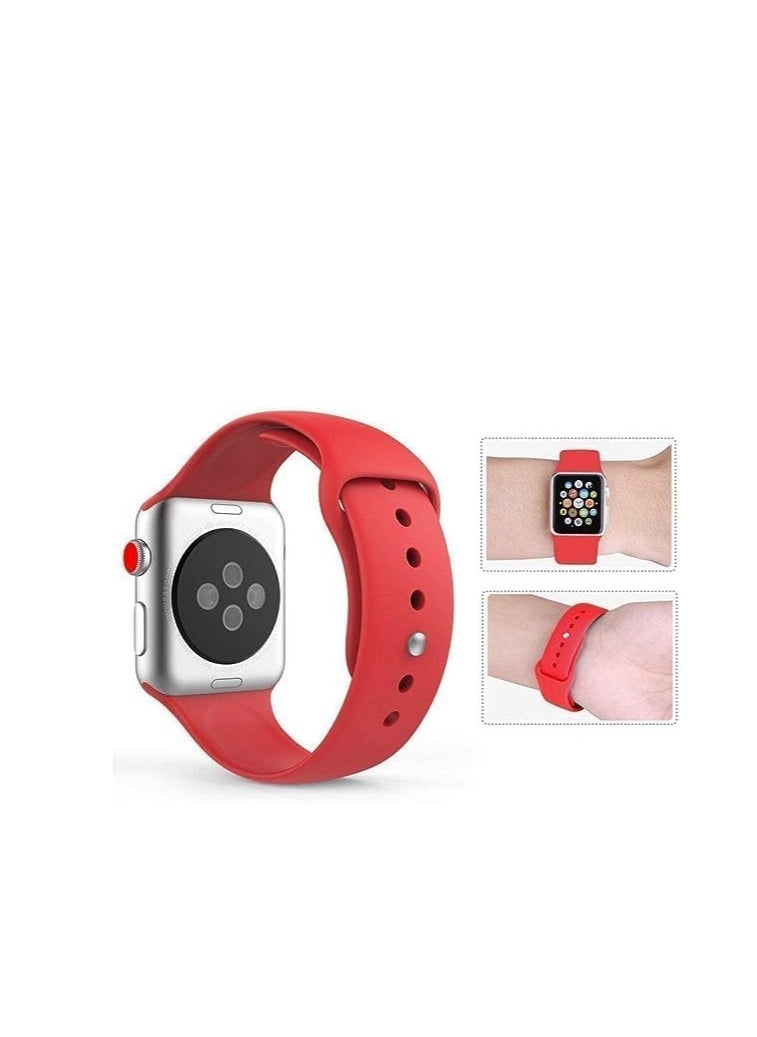 Generic - Strap Silicone Band For Apple Watch 41mm / 38mm / 40mm Series 8/7/6/5/4/3/2/1/SE Replacement Strap Wristband Bracelet Compatible with 38 mm / 40 mm / 41 mm - Image 1