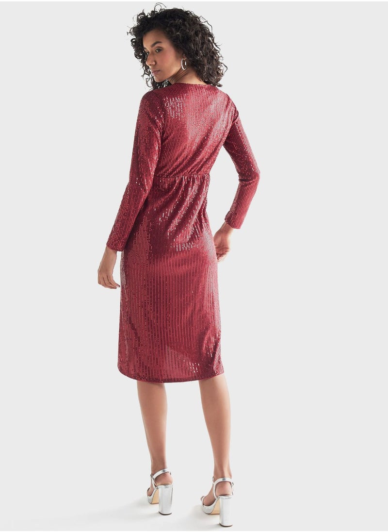 FAV Embellished V-Neck Dress  - Image 2