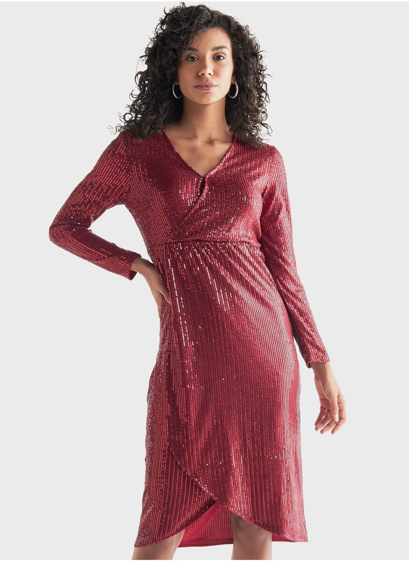FAV Embellished V-Neck Dress  - Image 4