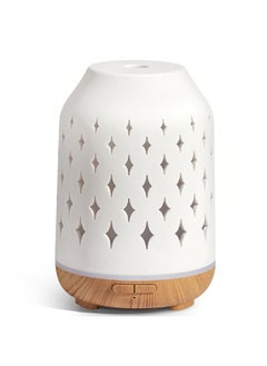 InnoGear Aromatherapy Diffuser 150Ml Ceramic Diffuser Ultrasonic Humidifier Cool Mist Essential Oil Diffusers For Home Air Diffuser With 2 Mist Modes Waterless Auto Off White  - Image 1