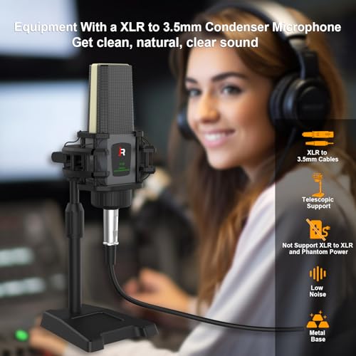 RHM M9 Podcast Equipment Bundle, All-in-One Audio Interface with Microphone & Earphone, 13 Sound Effects, Support Voice Changing/Noise Reduction/Elimination, Great for TikTok, Youtube, Facebook live - Image 2