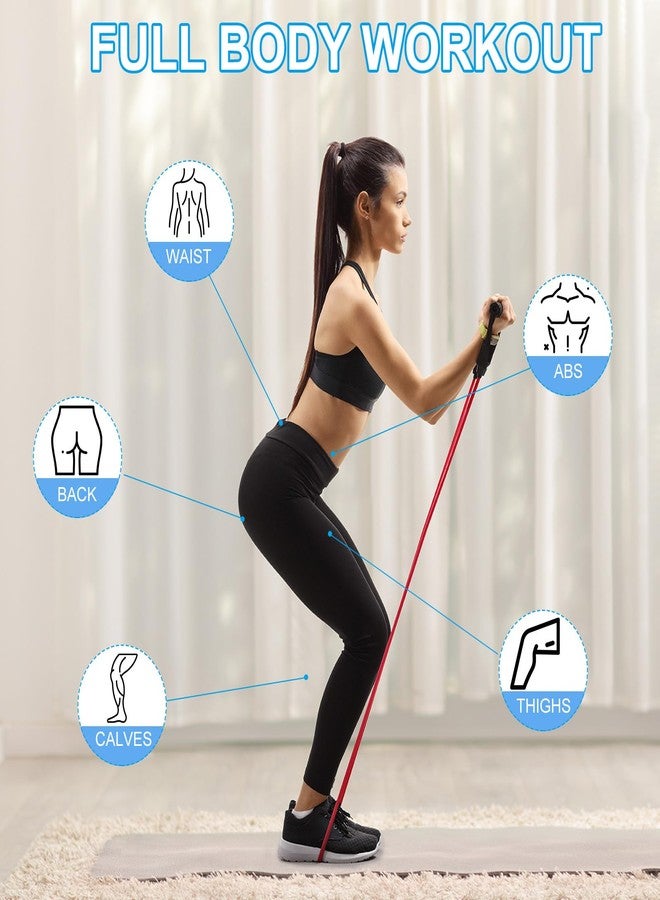 PATIKIL 25Lbs Resistance Bands, Single Exercise Bands with Foam Handles Working Out Stretch Bands for Home Workouts Gym Physical Fitness Yoga, Blue - Image 5
