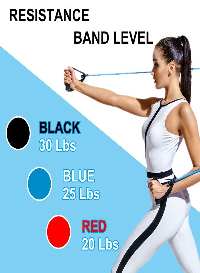 PATIKIL 25Lbs Resistance Bands, Single Exercise Bands with Foam Handles Working Out Stretch Bands for Home Workouts Gym Physical Fitness Yoga, Blue - Image 3