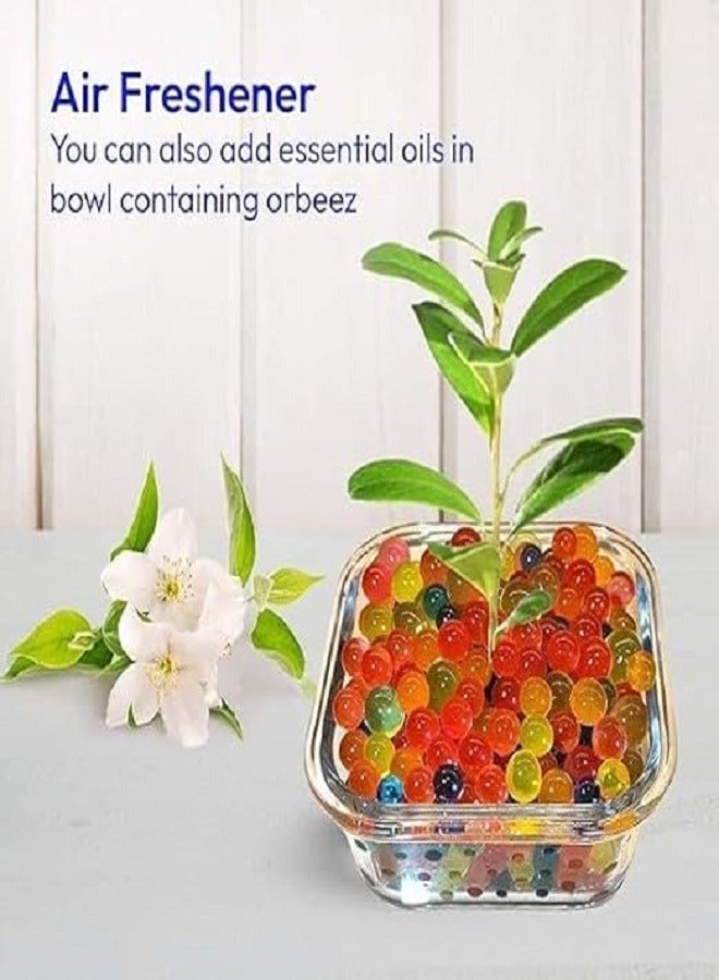 ربع كيلو من تربة طينية كريستالية حبات الجيلي لنباتات الزهور | حبات جيلي الماء الكريستالية السحرية (حوالي 14000 كرة) | متوسط ​​حجم كرات الماء 9/10 مم للنباتات وحشو المزهرية والديكور - Image 2