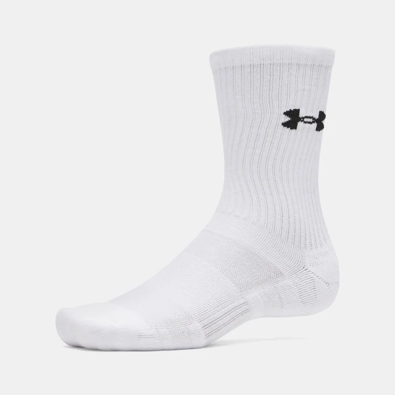 UNDER ARMOUR White Performance Crew Socks (3 Pairs)  | Best Price UAE