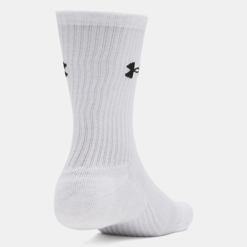 UNDER ARMOUR White Performance Crew Socks (3 Pairs)  | Best Price UAE