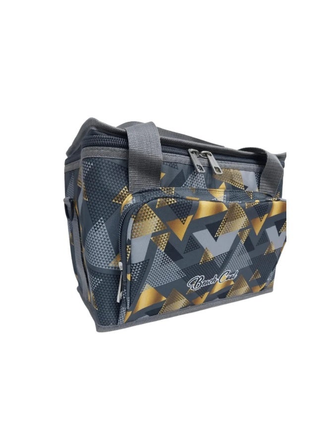 بيتش كول حقيبة غداء حرارية سعة 15 لترًا مع حزام قابل للتعديل، بتصميم رائع من بيتش كوول باللون الرصاصي