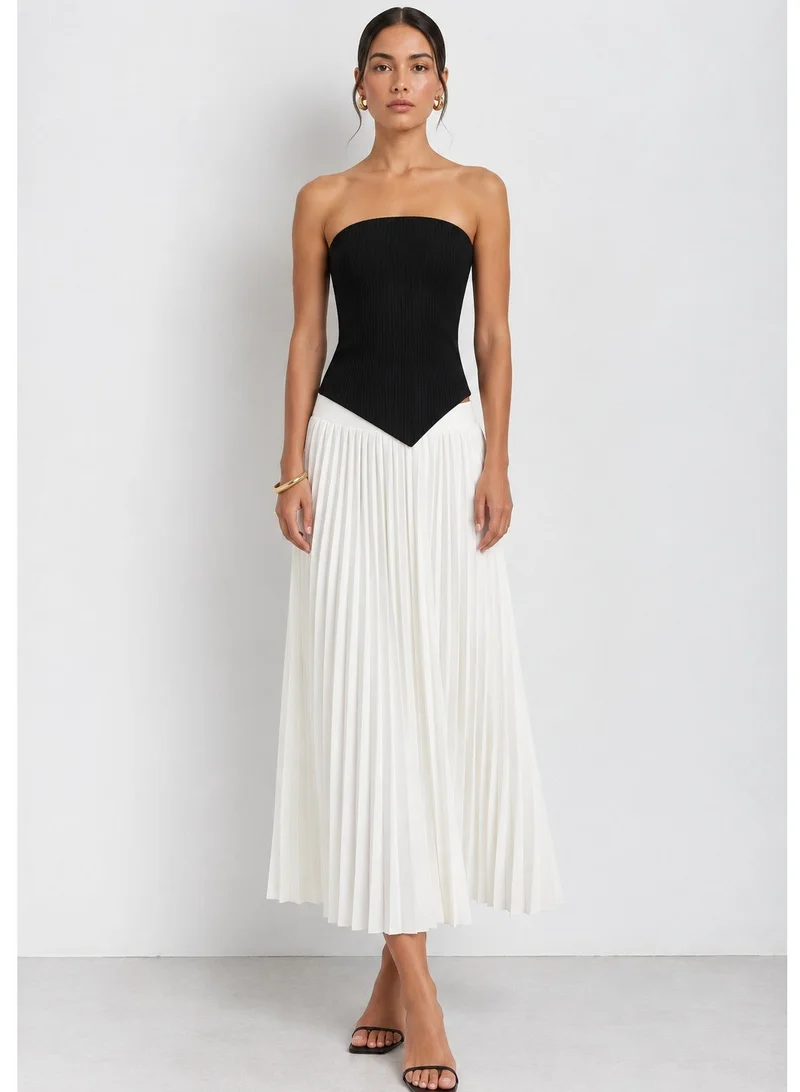 Ginger Pleated Midi Skirt
