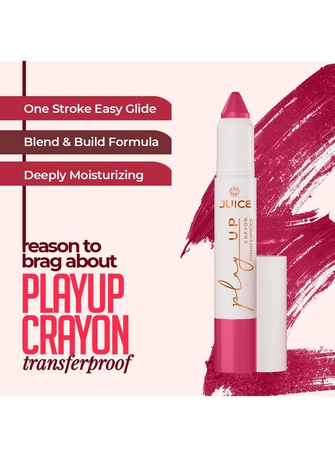 Juice Long Lasting, 4pc Lipstick Combo Set For Women(Dark Pink-M15 Bullet Lipstick, Stay-MCR03 Play up Lip Crayon, Pink Desire-M01 Liquid Lipstick, Plum Royale-M10 Slim Stick) - Image 4