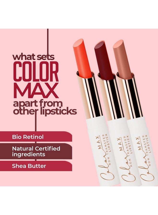 Juice Long Lasting, 4pc Lipstick Combo Set For Women(Dark Pink-M15 Bullet Lipstick, Stay-MCR03 Play up Lip Crayon, Pink Desire-M01 Liquid Lipstick, Plum Royale-M10 Slim Stick) - Image 3