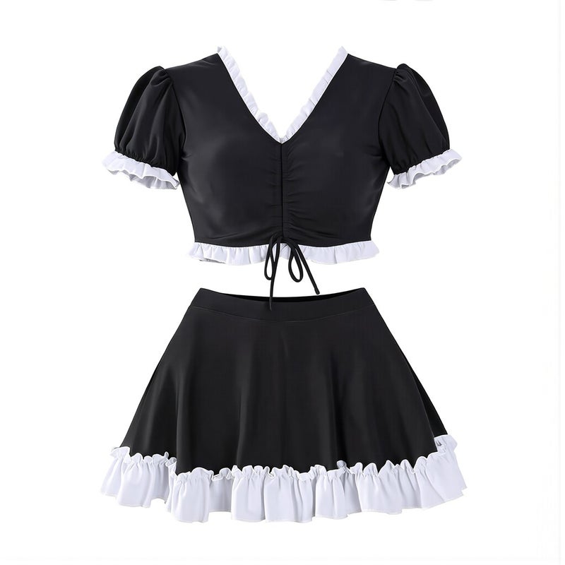 Women Two Piece Skirt Swimsuit for Beach Pool Hot Spring Vacation S - Image 3