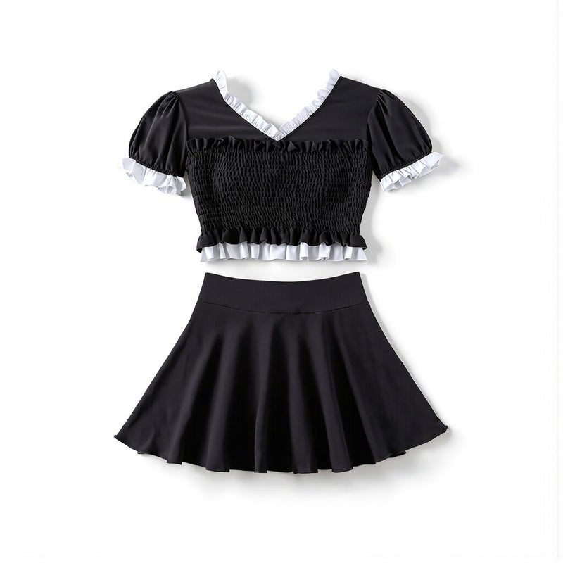 Women Two Piece Skirt Swimsuit for Beach Pool Hot Spring Vacation S - Image 4