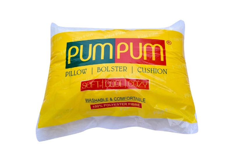 PumPum Hotel Quality White Bed Bolster Pillows for Sleeping -Set of 2 Pcs - Image 4