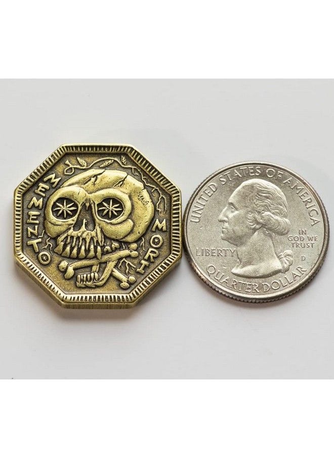Shire Post Mint Memento Mori Brass Coin ; Memento Vivere Stoic Reminder Token  - Image 5