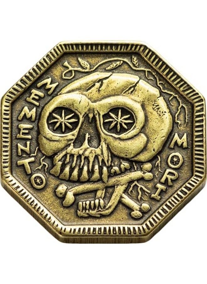 Shire Post Mint Memento Mori Brass Coin ; Memento Vivere Stoic Reminder Token  - Image 2