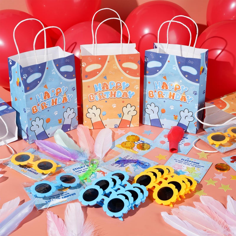 Vanblue 144Pcs Blue Color Dog Party Favors,Birthday Decorations Supplies for Kids,Red Balloon,Sticky Gecko with Cards Pinata Stuffers,Gift Bag Goodie Bag Stuffers,Classroom Rewards,Family Games - Image 2