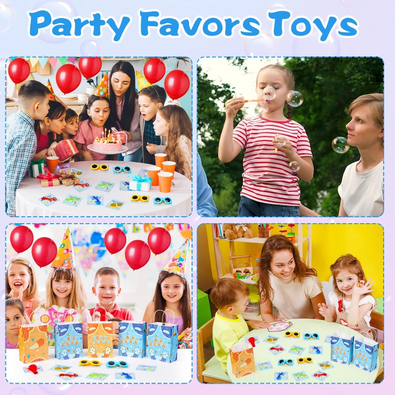 Vanblue 144Pcs Blue Color Dog Party Favors,Birthday Decorations Supplies for Kids,Red Balloon,Sticky Gecko with Cards Pinata Stuffers,Gift Bag Goodie Bag Stuffers,Classroom Rewards,Family Games - Image 5