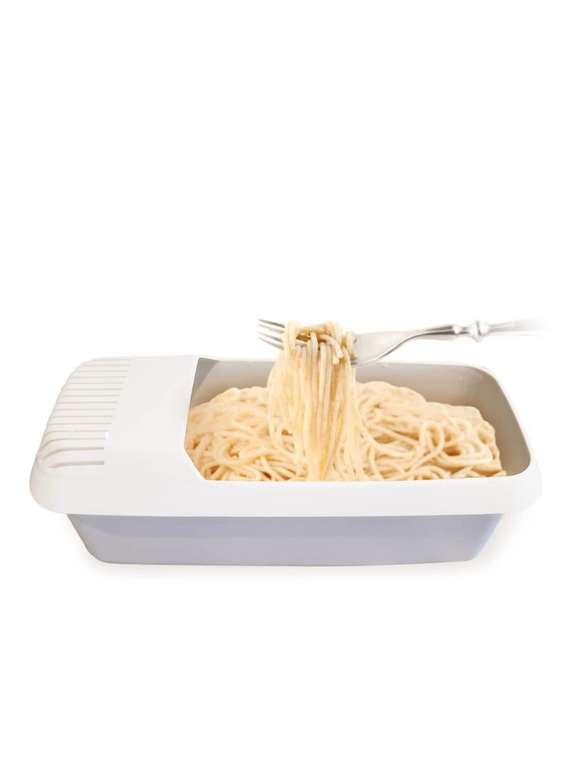 Y&D - Microwave Pasta Cooke, No Boil, Mess, Fuss Recipes, Stick Cooker With Strainer Ready In As Little 10 Minutes for up to 4 Servings, Made For More Menus - Image 1