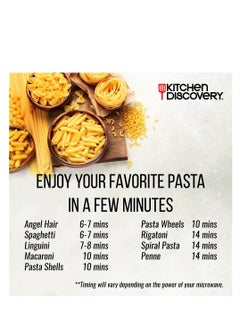Y&D Microwave Pasta Cooke, No Boil, Mess, Fuss Recipes, Stick Cooker With Strainer Ready In As Little 10 Minutes for up to 4 Servings, Made For More Menus  - Image 5