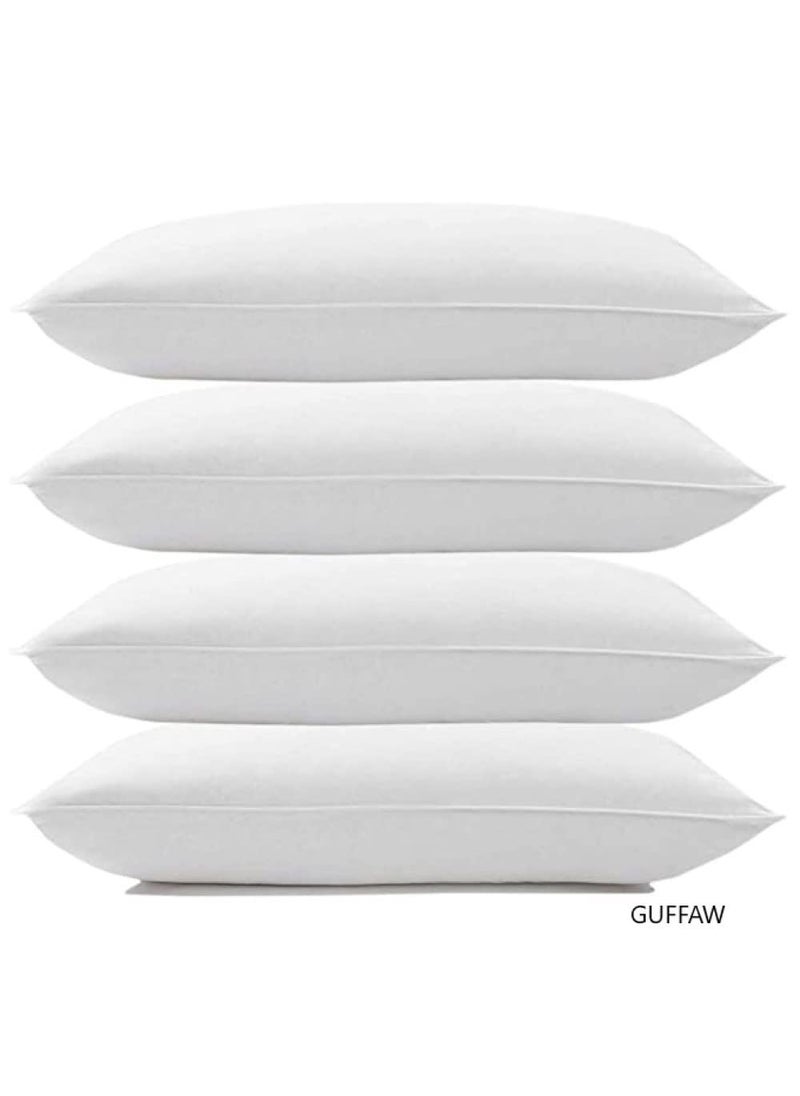 GUFFAW GUFFAW Polyester Microfiber Pillow Filler 14x24 inches White Pack of 4 Premium Combo  - Image 2