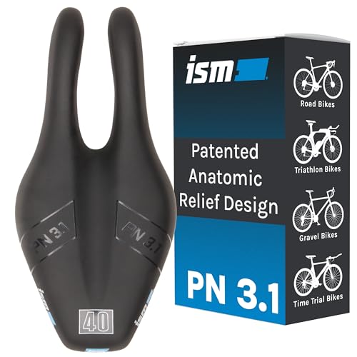 ISM PN 3.1 Padded Road Bike Saddle - Professionally Designed Noseless Bicycle Seat for Road, Time Trial, Triathlon, and Gravel Bikes - Performance Road Bike Seat for Reduced Numbness and Leg Clearance - Image 1