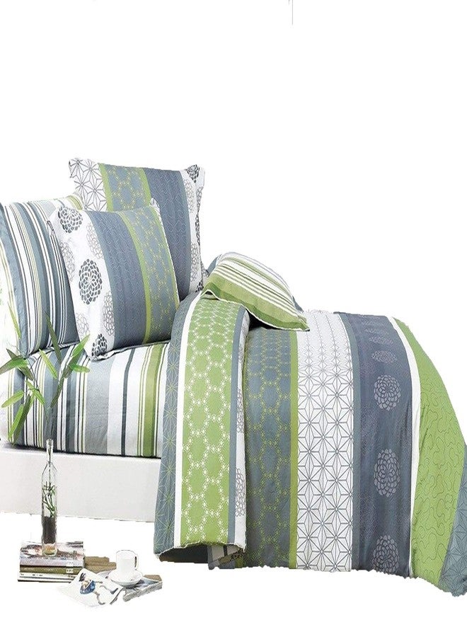Swanson Beddings Serene 2-Piece 100% Cotton Bedding Set: Duvet Cover and One Pillow Sham (Twin) - Image 1