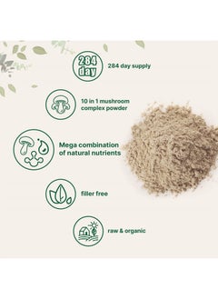 Micro Ingredients Organic Mega Mushroom 10 in 1 Complex Formula Powder for Immune System Booster, 10 Ounce (284 Days Supply), Chaga, Lions Mane, Cordyceps, Reishi & More, Filler Free, Vegan  - Image 5