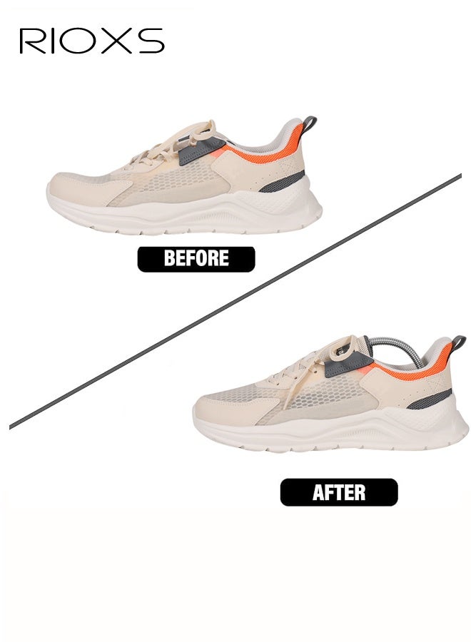 RIOXS 5 Pairs Men's Plastic Shoe Stretchers, Adjustable Spring Shoe Trees for Men Size 38-45, Portable Lightweight Shoe Tree Stretcher Boot Holder Organizers, Prevent Creasing, Practical Shoe Shaper for All Shoes and Sneakers, Black - Image 4