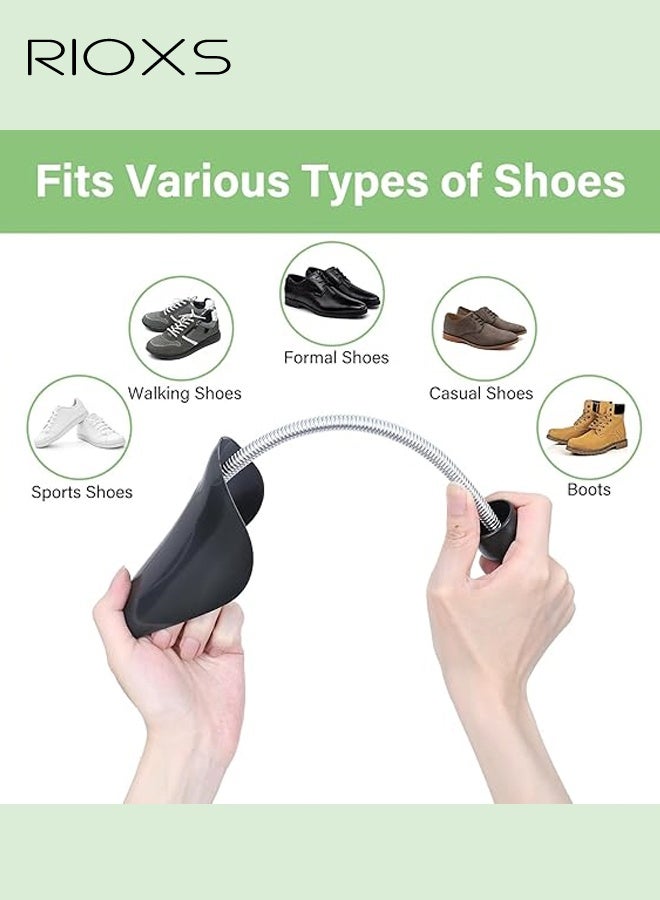 RIOXS 5 Pairs Men's Plastic Shoe Stretchers, Adjustable Spring Shoe Trees for Men Size 38-45, Portable Lightweight Shoe Tree Stretcher Boot Holder Organizers, Prevent Creasing, Practical Shoe Shaper for All Shoes and Sneakers, Black - Image 5