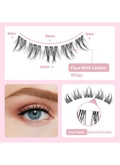 MAGEFY 10 Pairs Lashes Wispy Mink Lashes Fluffy Eye Lashes Natural Look Clear Lash Band Fake Eyelashes Pack  - Image 2