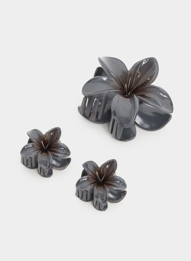 ستايلي طقم مشابك شعر مزخرف بالزهور من ستايلي -  قطع - Image 1