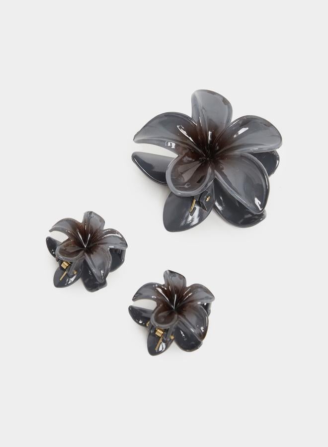 ستايلي طقم مشابك شعر مزخرف بالزهور من ستايلي -  قطع - Image 2