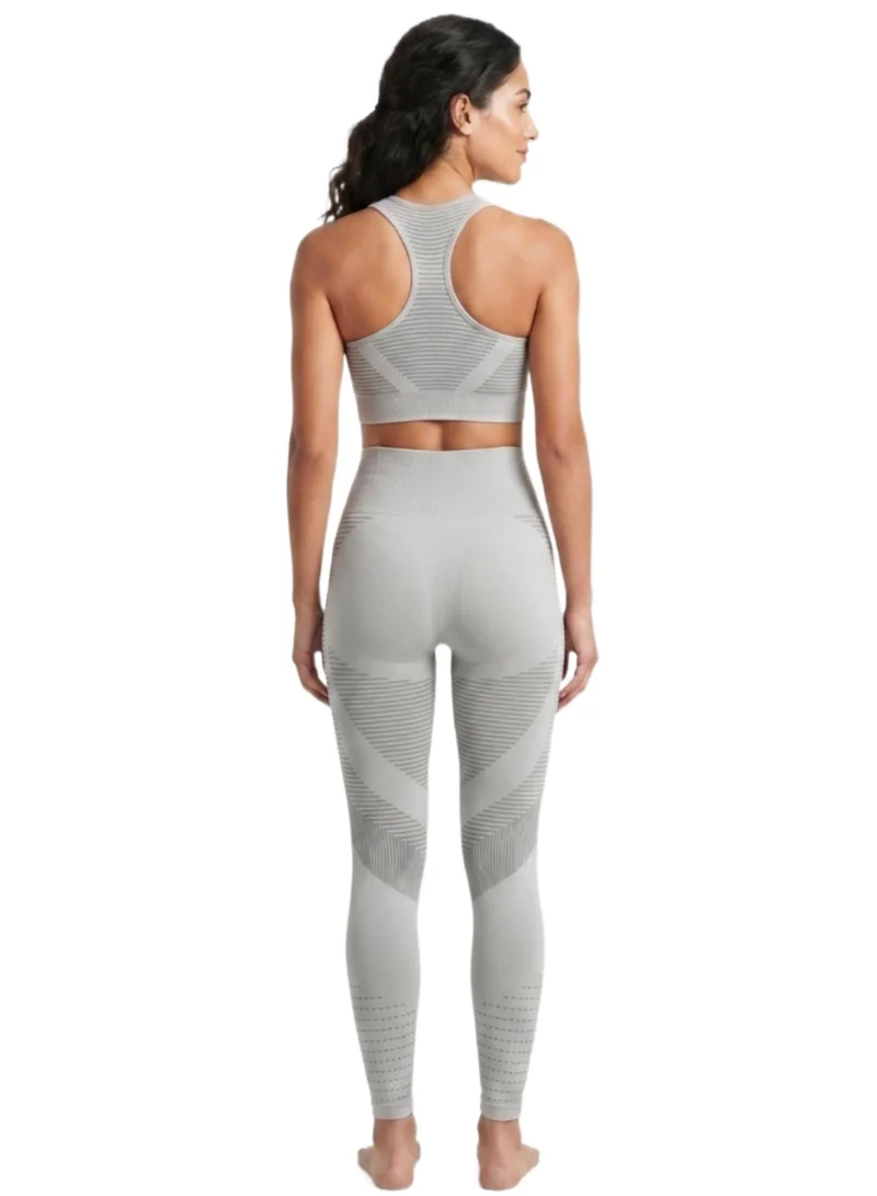 Thugfit grey SpinFit High Waist Hollow Leggings - Light Grey for Women | Best Price UAE