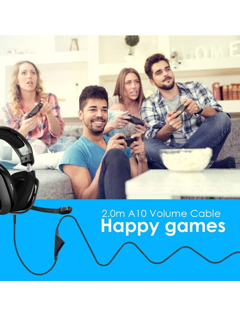 KASTWAVE محول كابل لاستبدال كابل سماعة الألعاب Logitech Astro A10 مع التحكم في مستوى الصوت أيضًا لسماعة الألعاب A40/ A40TR ووحدة تحكم Xbox One/ PS4 بطول 2.0 متر - Image 3