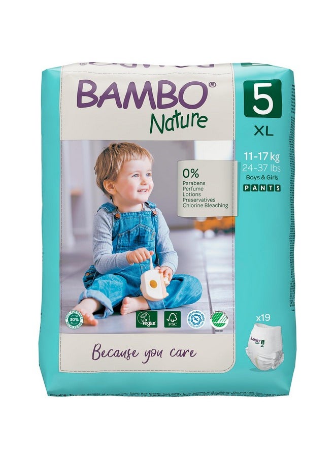 BAMBO NATURE Premium Baby Pants Diapers For Kids Xl Size (11-17 Kgs), Super Absorbent, Breathable, Extra Soft, Dermatologically Tested, Hypoallergenic Infant Nappies With Wetness Indicator, 19 Count  - Image 1