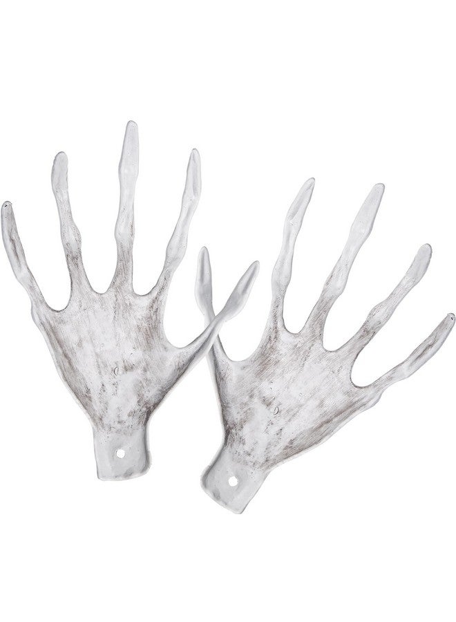 زونور أيدي هيكل ساحرة الهالوين - زوج واحد من يد هيكل عظمي بلاستيكية مخيفة واقعية لتزيين الهالوين - Image 5