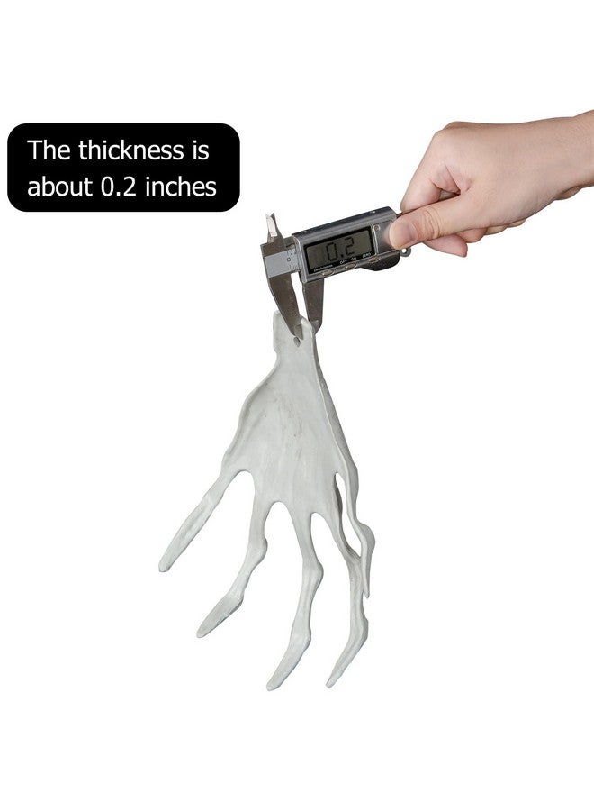 زونور أيدي هيكل ساحرة الهالوين - زوج واحد من يد هيكل عظمي بلاستيكية مخيفة واقعية لتزيين الهالوين - Image 3