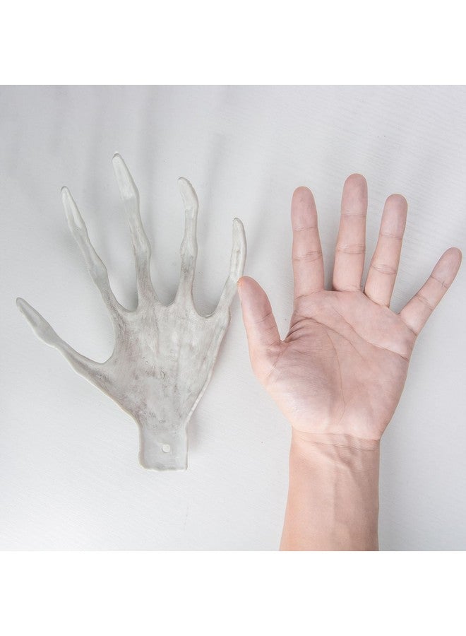 زونور أيدي هيكل ساحرة الهالوين - زوج واحد من يد هيكل عظمي بلاستيكية مخيفة واقعية لتزيين الهالوين - Image 4