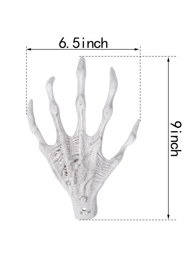 زونور أيدي هيكل ساحرة الهالوين - زوج واحد من يد هيكل عظمي بلاستيكية مخيفة واقعية لتزيين الهالوين - Image 2