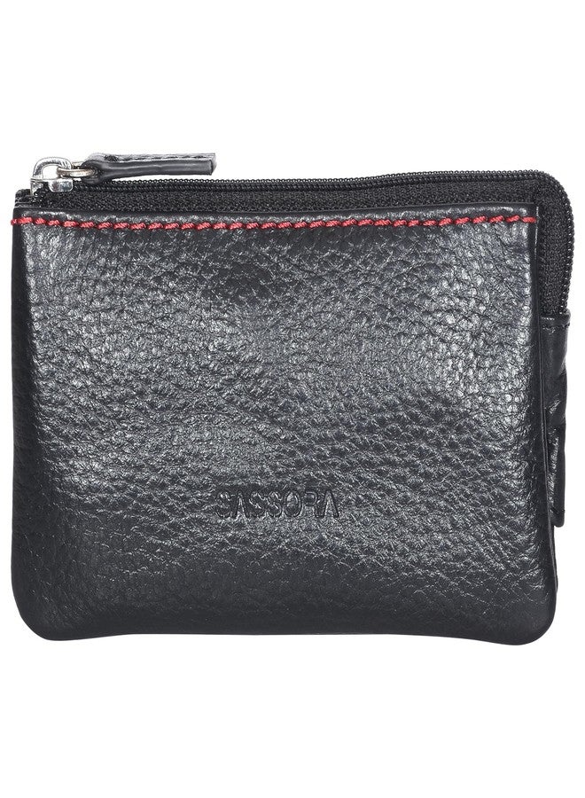 Sassora Genuine Leather Unisex Small Coin Pouch - Image 1