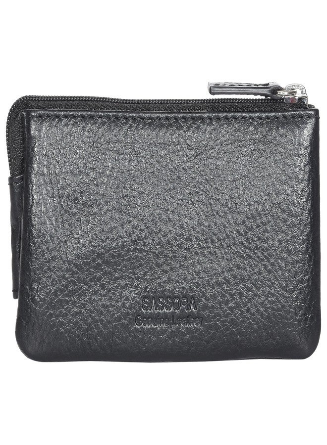 Sassora Genuine Leather Unisex Small Coin Pouch - Image 5