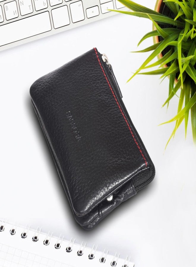 Sassora Genuine Leather Unisex Small Coin Pouch - Image 3