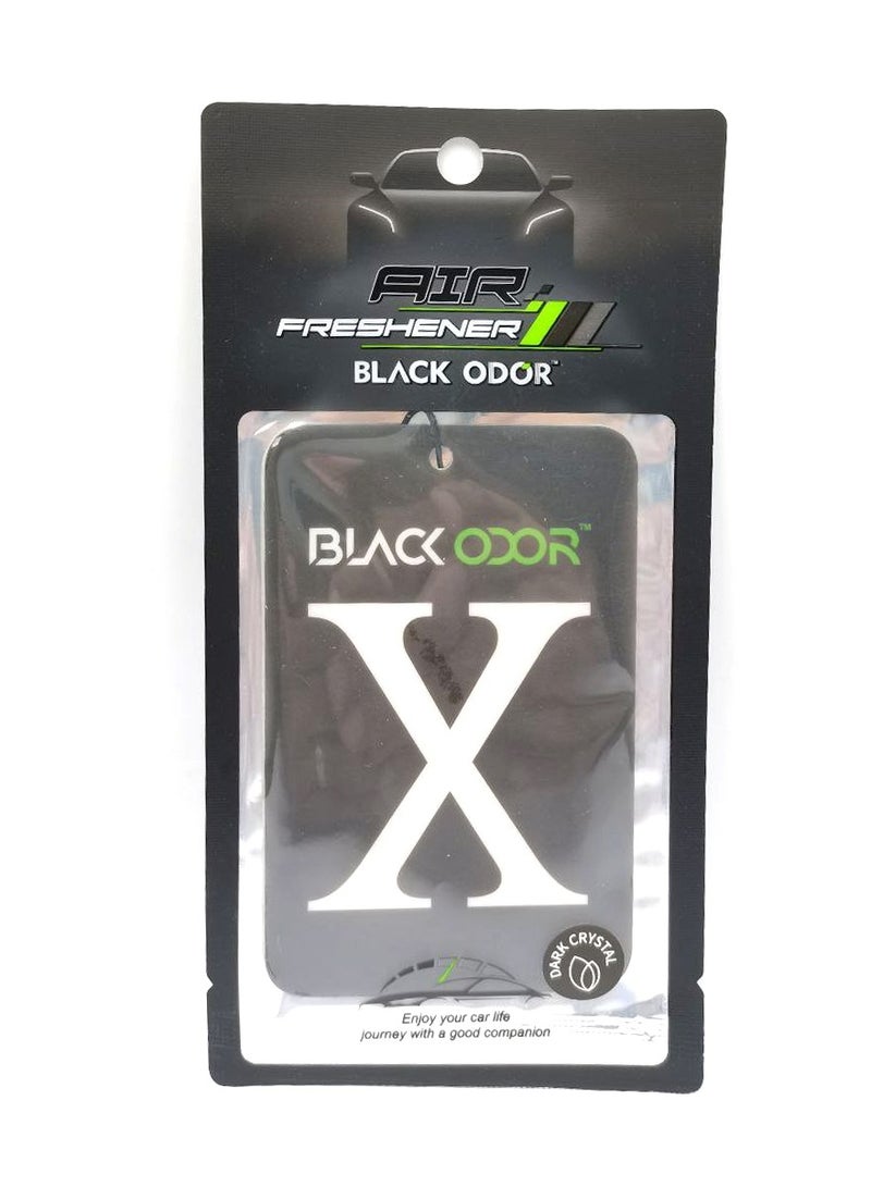 BLACK ODOR X Card Air Freshener Dark Crystal Scent, Hanging Aromatherapy Tablet for Car, Home, and Office Long Lasting, Non-Toxic, Eco-Friendly BO-07 - Image 5