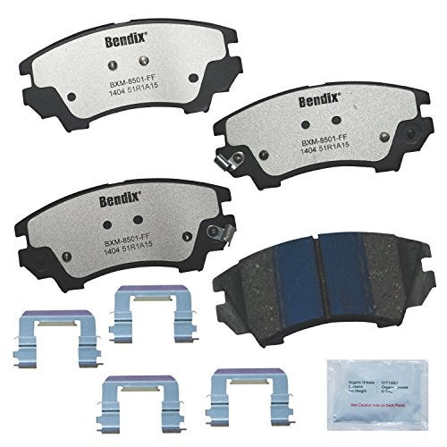 Bendix Fleet Metlok PBD1404 Semi-Metallic Front Brake Pads for Chevrolet Camaro 2015-2010, Caprice 2017-2011, Saab 9-5 2011-2010 - Image 1